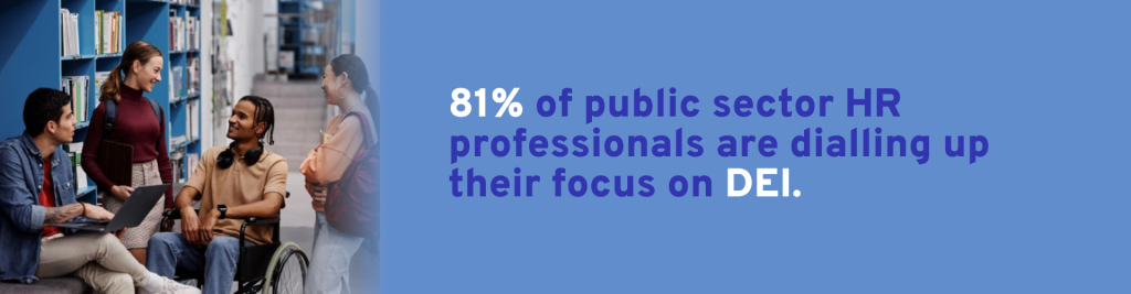 81% of public sector HR professionals are dialling up their focus on DEI.