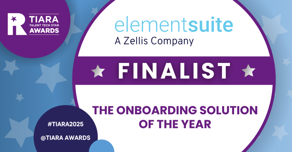 elementsuite - a Zellis company are named finalists for The Onboarding Solution of the Year at the Tiara Tech Talent Star Awards 2025